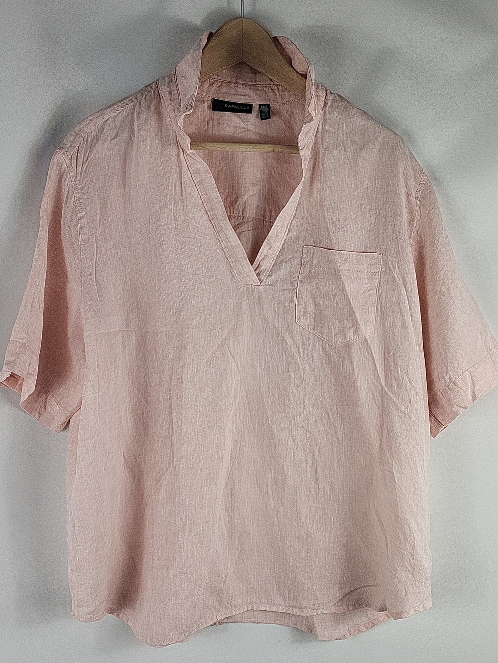 Rafaella Pastel Pink Linen Blouse XXL